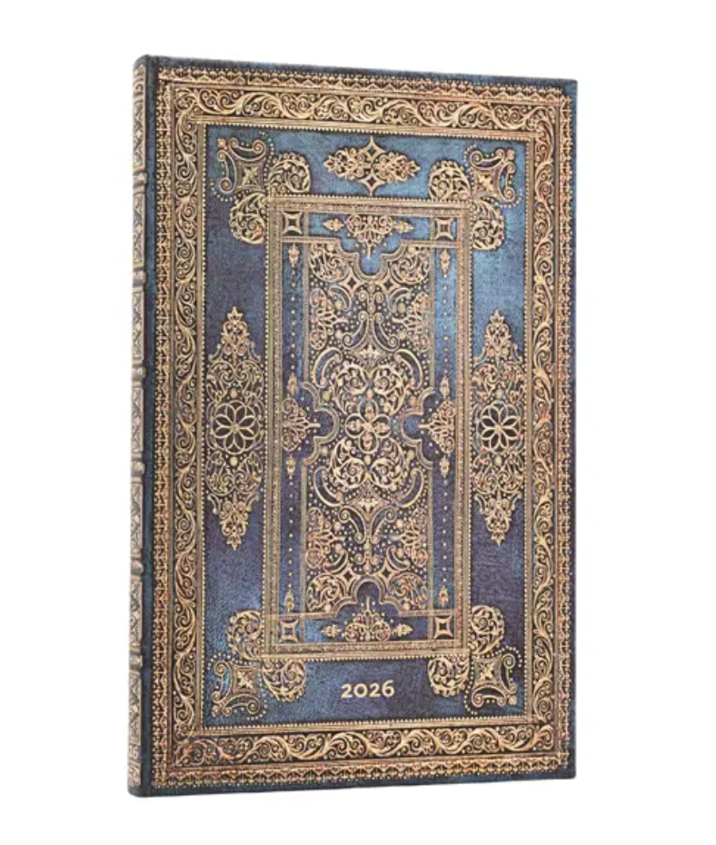 2026 Blue Luxe, Maxi, Horizontal, Hardcover Weekly Diary