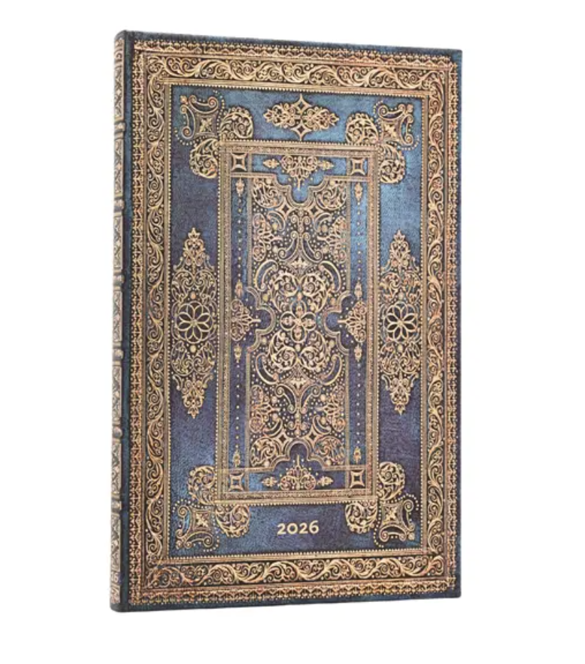 2026 Blue Luxe, Maxi, Vertical, Hardcover Weekly Diary