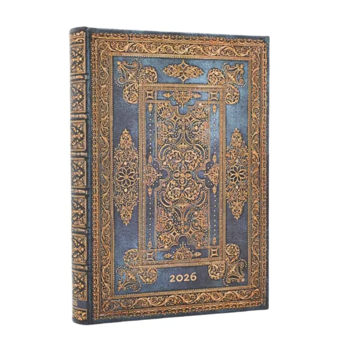 2026 Blue Luxe, Midi, Day-at-a-Time, Hardcover Diary