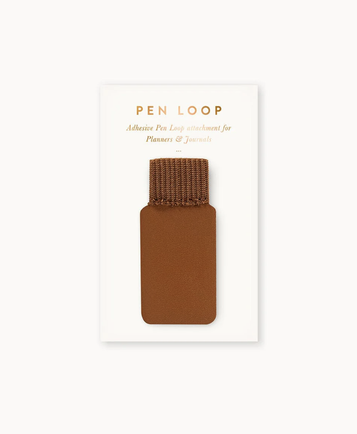 Bespoke Adhesive Rectangle Pen Loop - Espresso