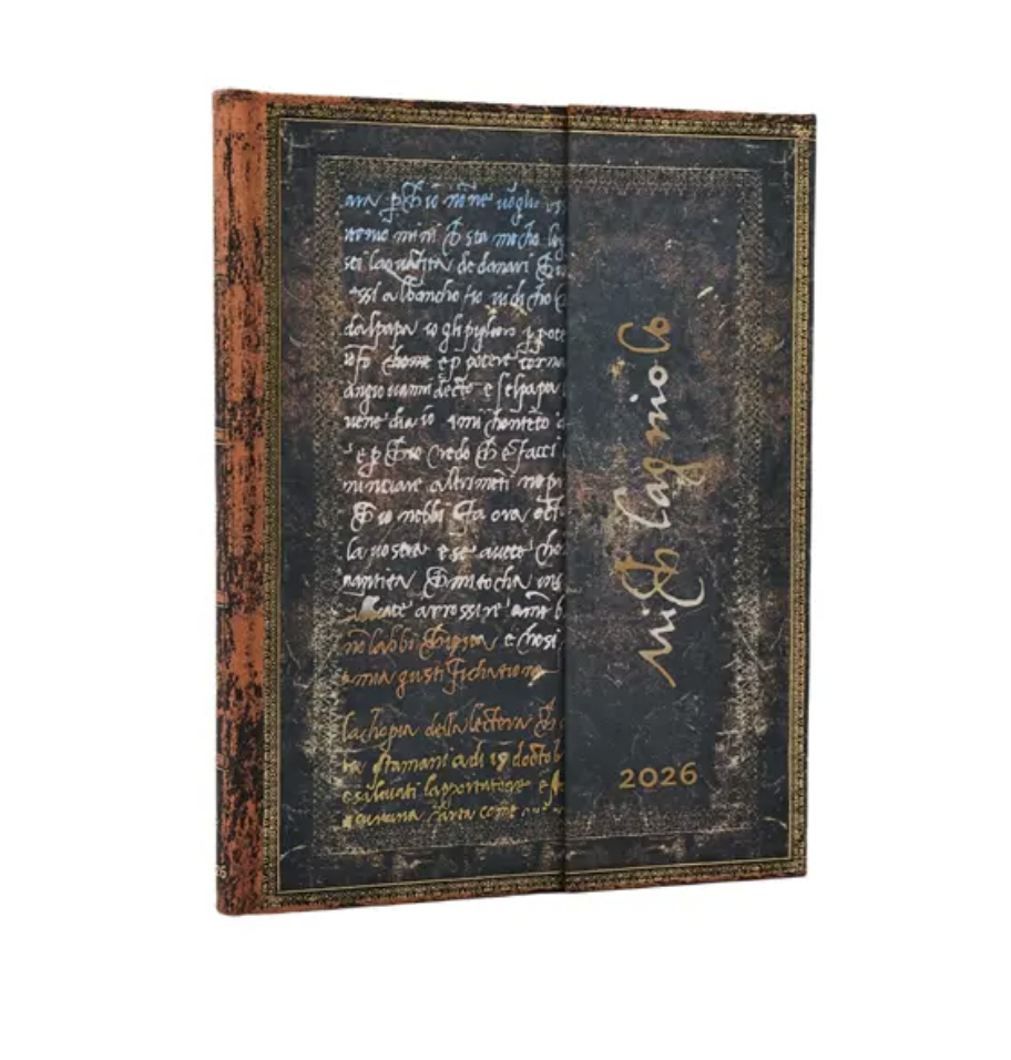 2026 Michelangelo, Ultra, Vertical, Hardcover Weekly Diary