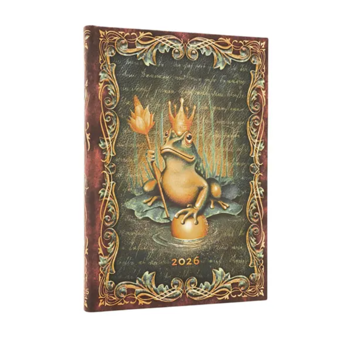 2026 The Brothers Grimm, Frog Prince, Midi, Verso, Hardcover Weekly Diary