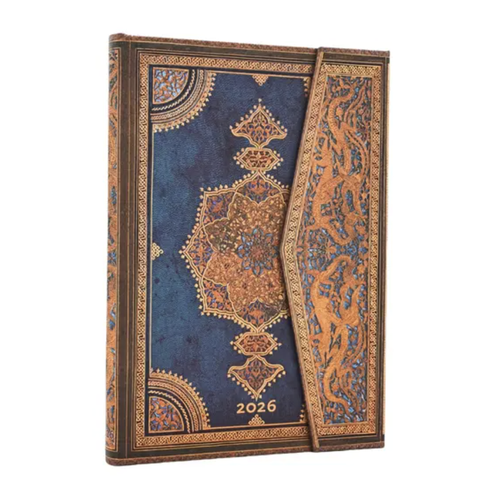 2026 Safavid Indigo, Midi, Vertical, Hardcover Weekly Diary
