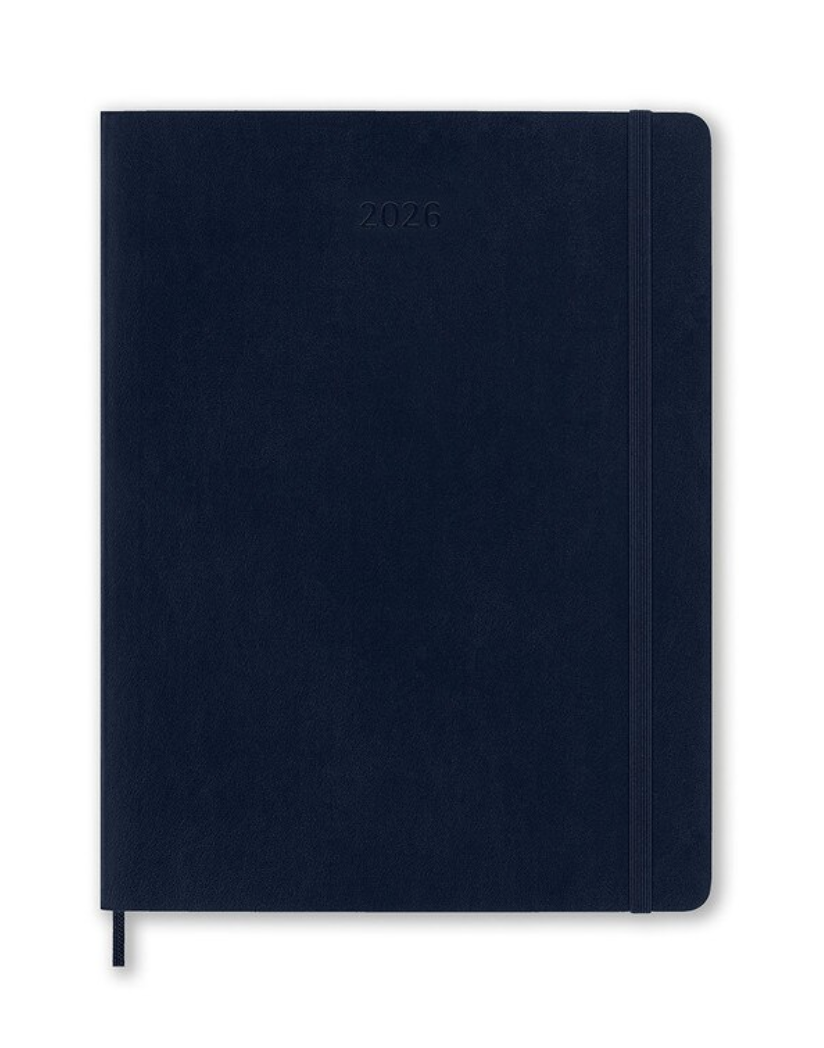 Moleskine 2026 Weekly, Extra Large, Soft Cover Diary - Sapphire Blue