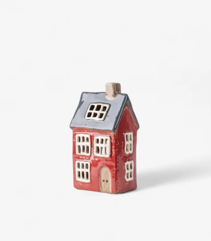 Alsace Tea Light House Navy Roof