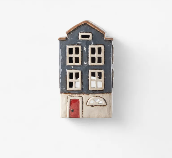 Alsace Tea Light House Nordic Navy