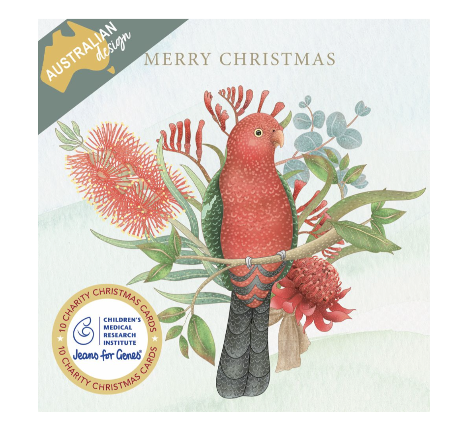 CMRI Christmas Card Pack - Floral King Parrot 22