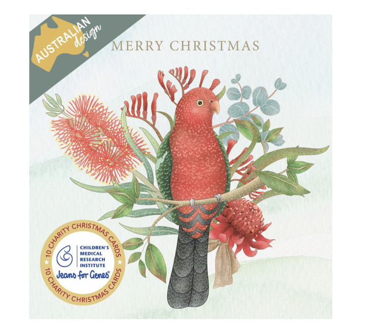 CMRI Christmas Card Pack - Floral King Parrot 22