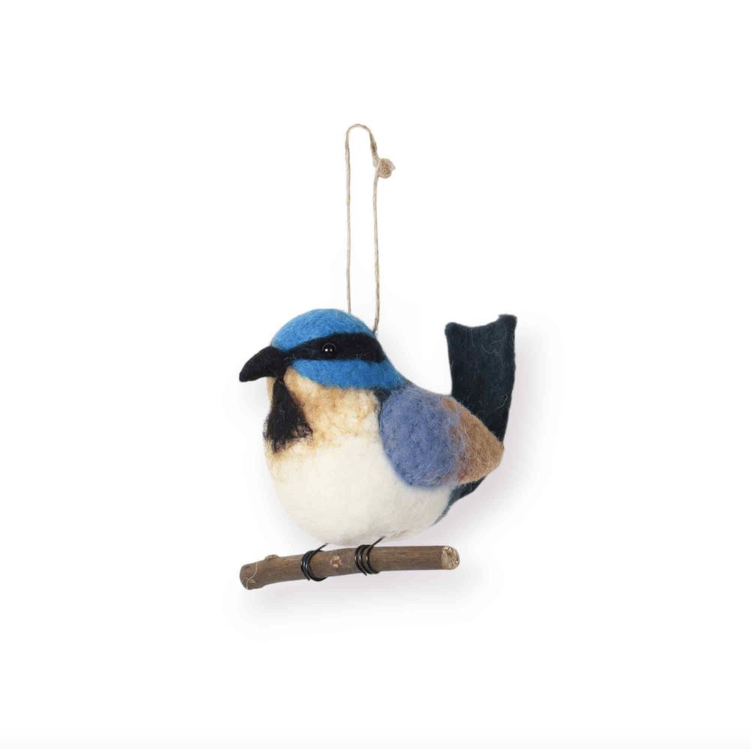 Felt Ornament - Fairy Wren Swing