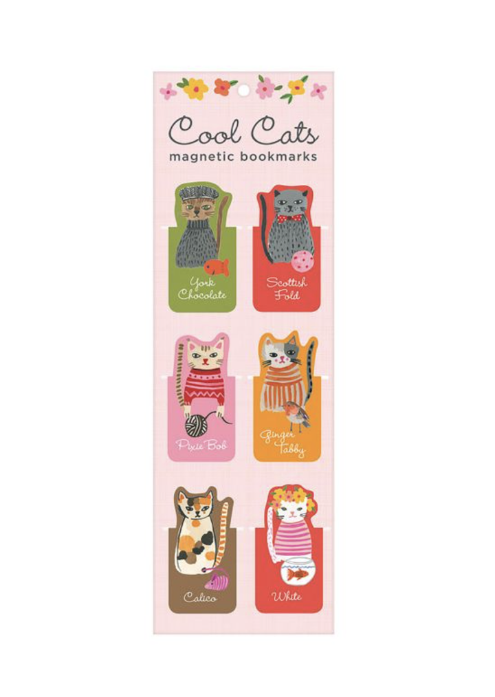 Magnetic Bookmarks - Cool Cats (Set of 6)
