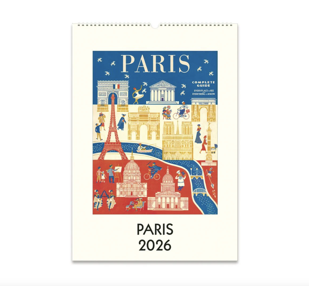 Cavallini 2026 Wall Calendar - Paris
