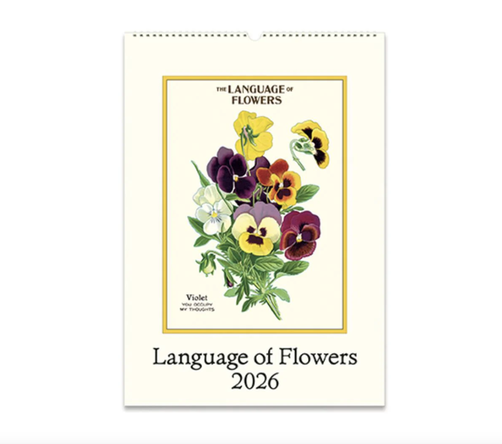 Cavallini 2026 Wall Calendar - Language of Flowers