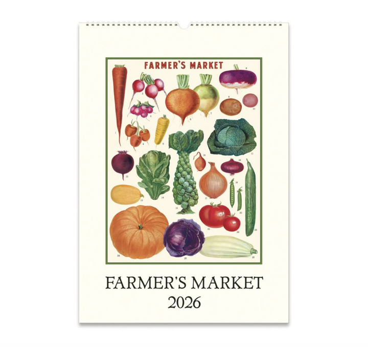 Cavallini 2026 Wall Calendar - Farmer's Market