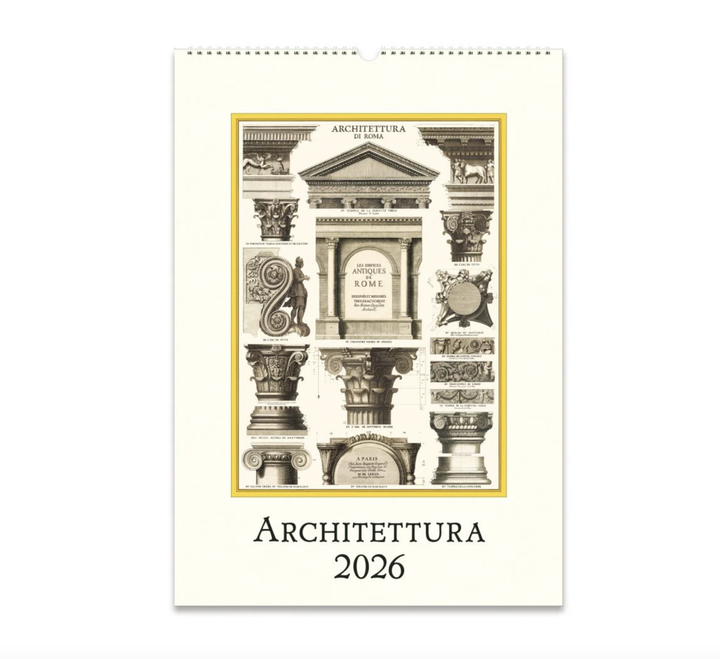 Cavallini 2026 Wall Calendar - Architecttura