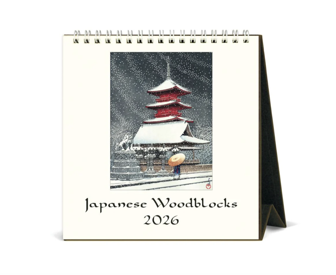 Cavallini 2026 Desk Calendar -Japanese Woodblock