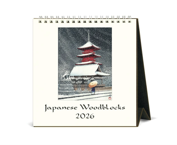 Cavallini 2026 Desk Calendar -Japanese Woodblock