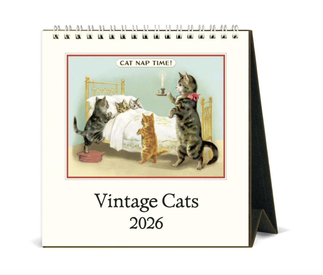 Cavallini 2026 Desk Calendar - Cats