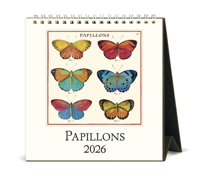 Cavallini 2026 Desk Calendar - Butterflies