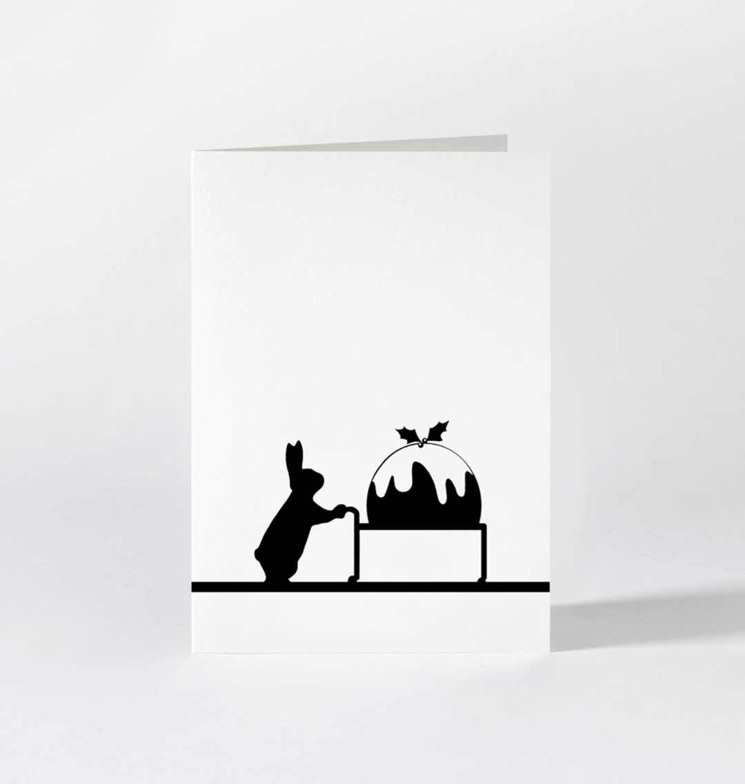 HamMade Card - Christmas Pudding Rabbit