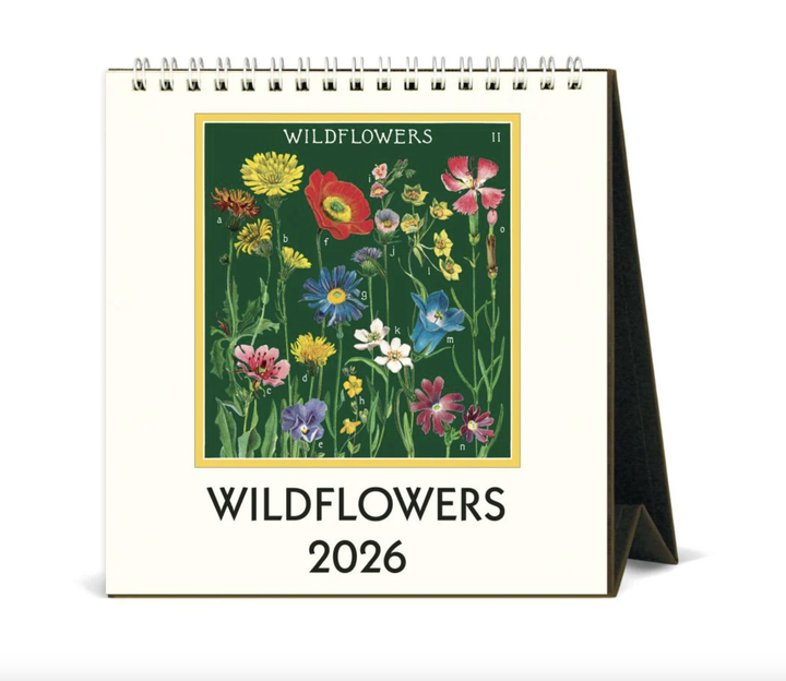 Cavallini 2026 Desk Calendar - Wildflowers