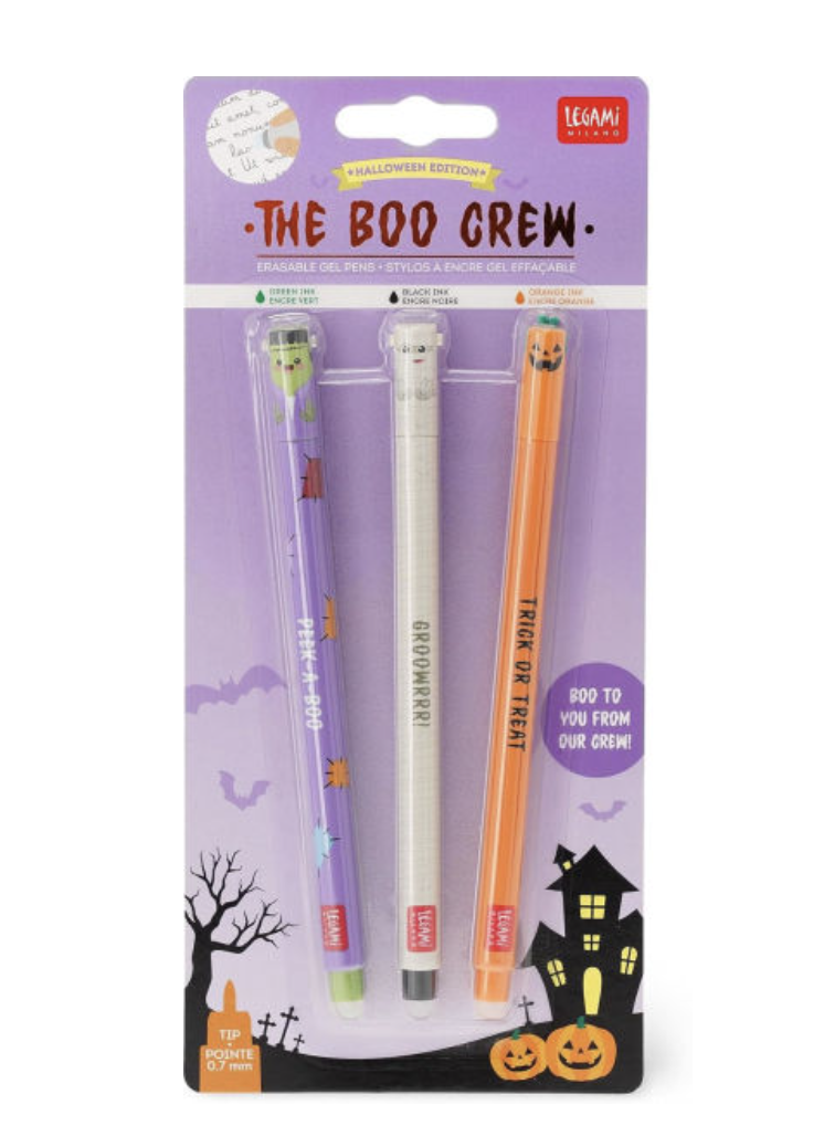 Legami Erasable Gel Pen Set of 3 - The Boo Crew