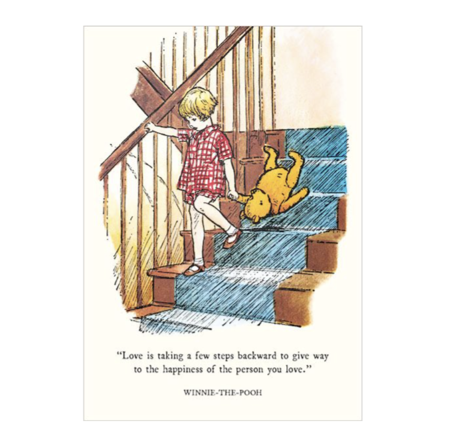 Winnie The Pooh Print - Few Steps Backward