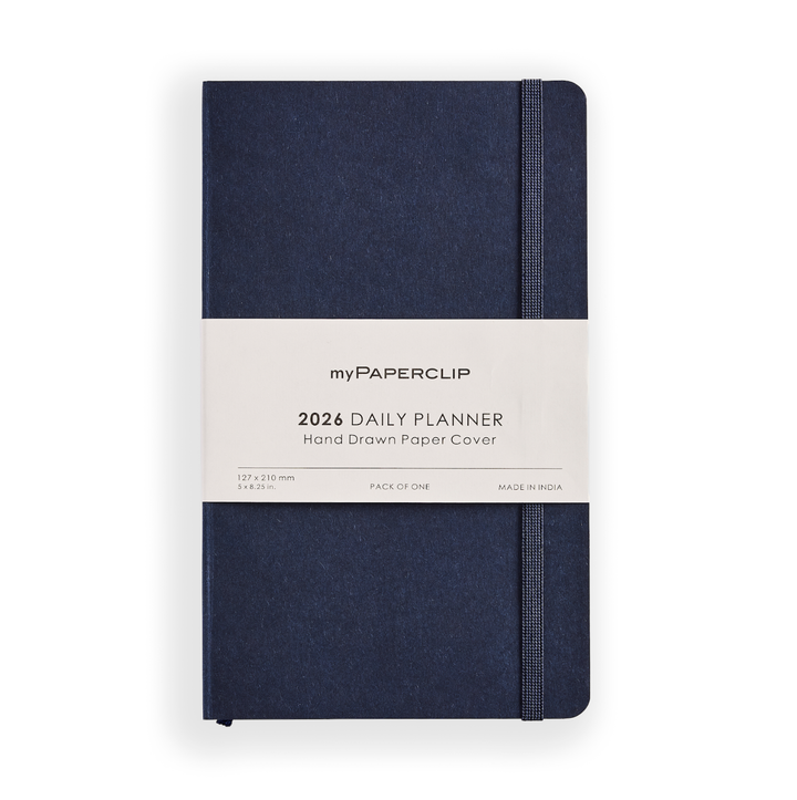 MyPaperclip 2026 Paper Cover A5  Daily Planner - Imperial Blue