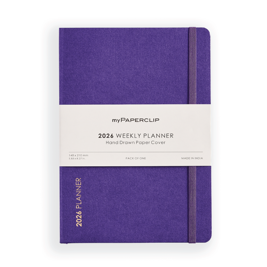 MyPaperclip 2026 Soft Cover A5 Slim Daily Planner - Amethyst