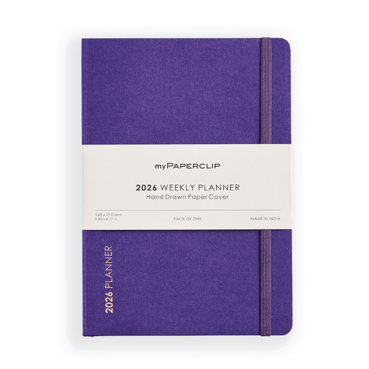 MyPaperclip 2026 Soft Cover A5 Slim Daily Planner - Amethyst
