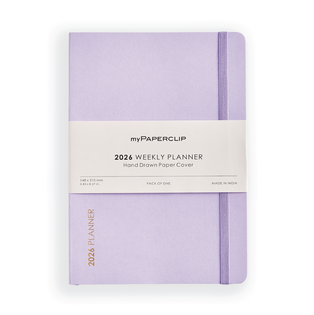 MyPaperclip 2026 Soft Cover A5 Slim Daily Planner - Lilac
