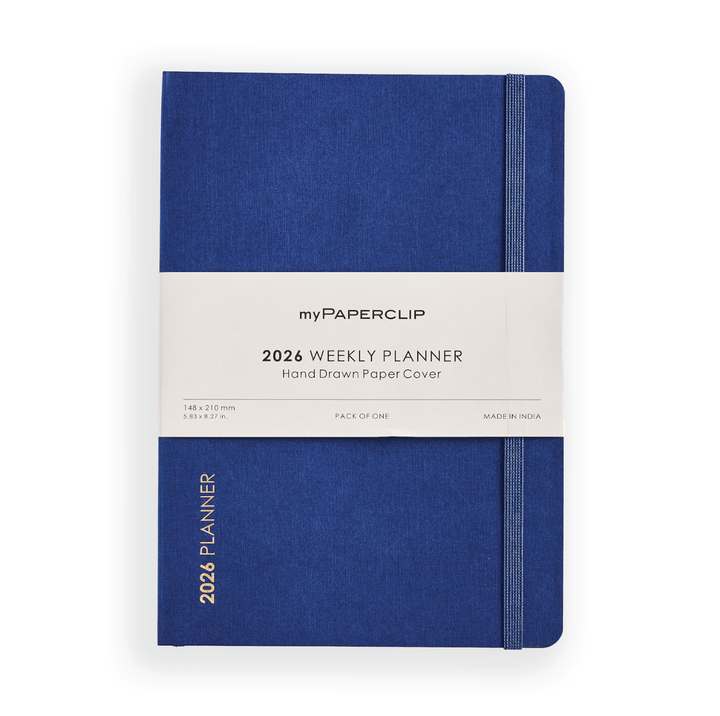MyPaperclip 2026 Soft Cover A5 Slim Daily Planner - Blueberry
