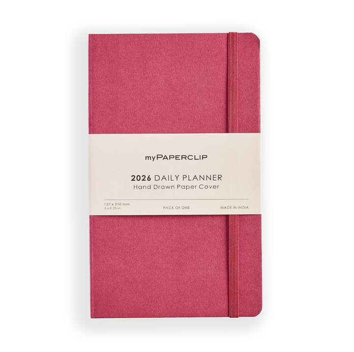 MyPaperclip 2026 Soft Cover A5 Daily Planner - Raspberry