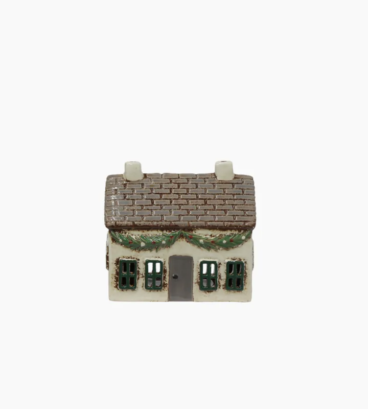 Christmas Tea Light Cottage with Swag