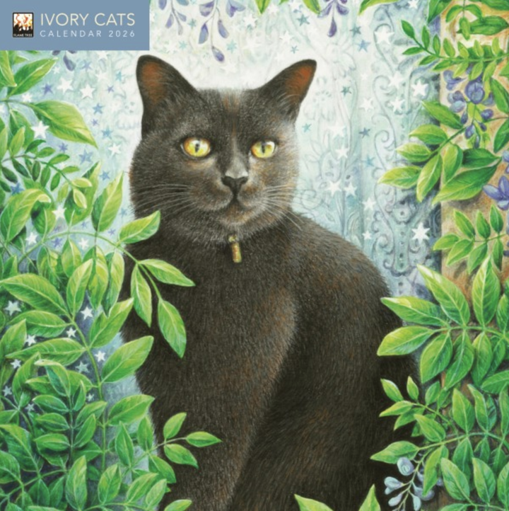 2026 Flame Tree Mini Calendar - Ivory Cats by Lesley Anne