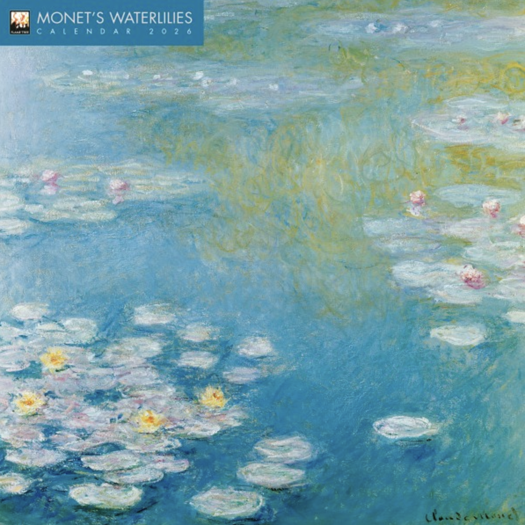 2026 Flame Tree Wall Calendar - Monets Waterlilies