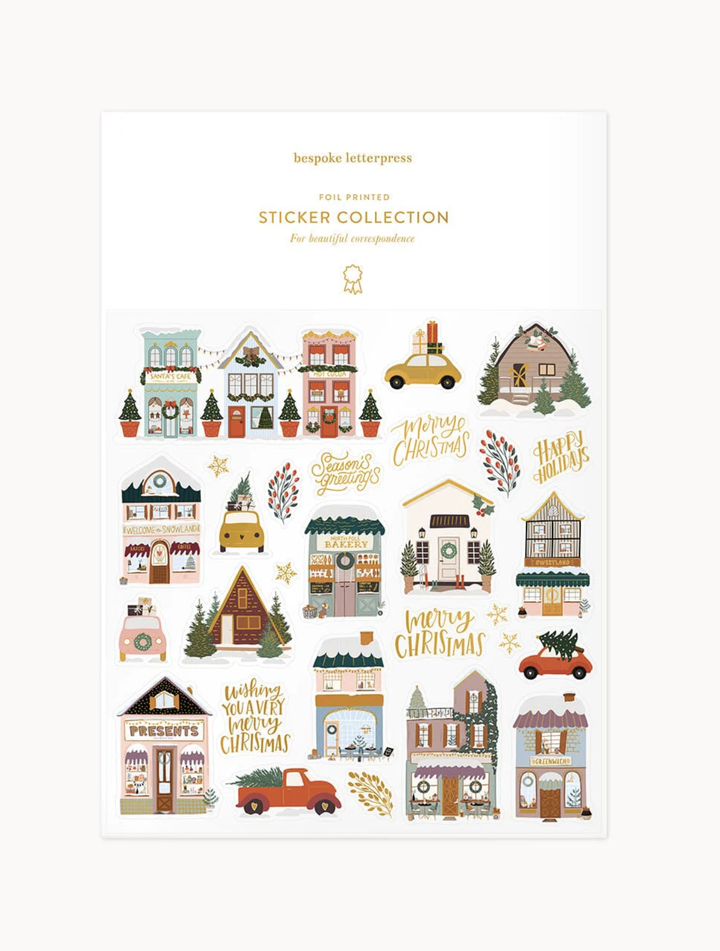 Bespoke Sticker Pack - Christmas Houses