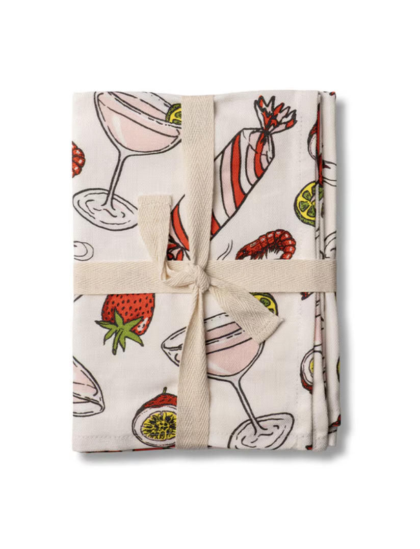 Studio Millgram Christmas Tea Towel - Cocktail