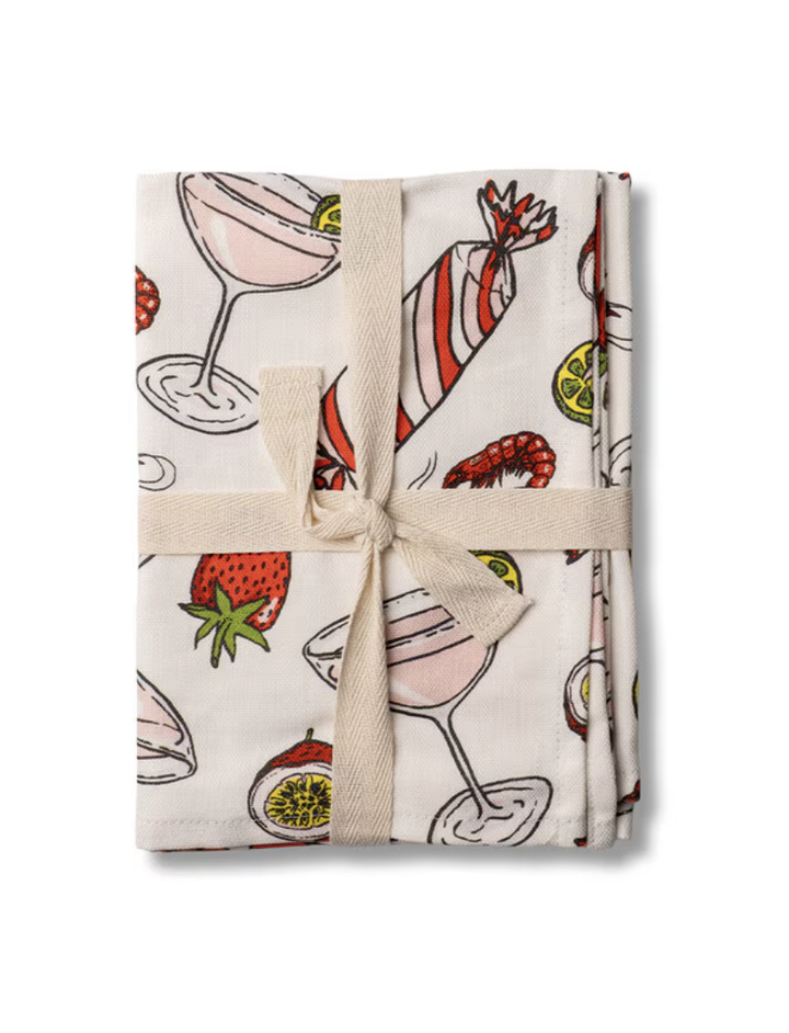 Studio Millgram Christmas Tea Towel - Cocktail