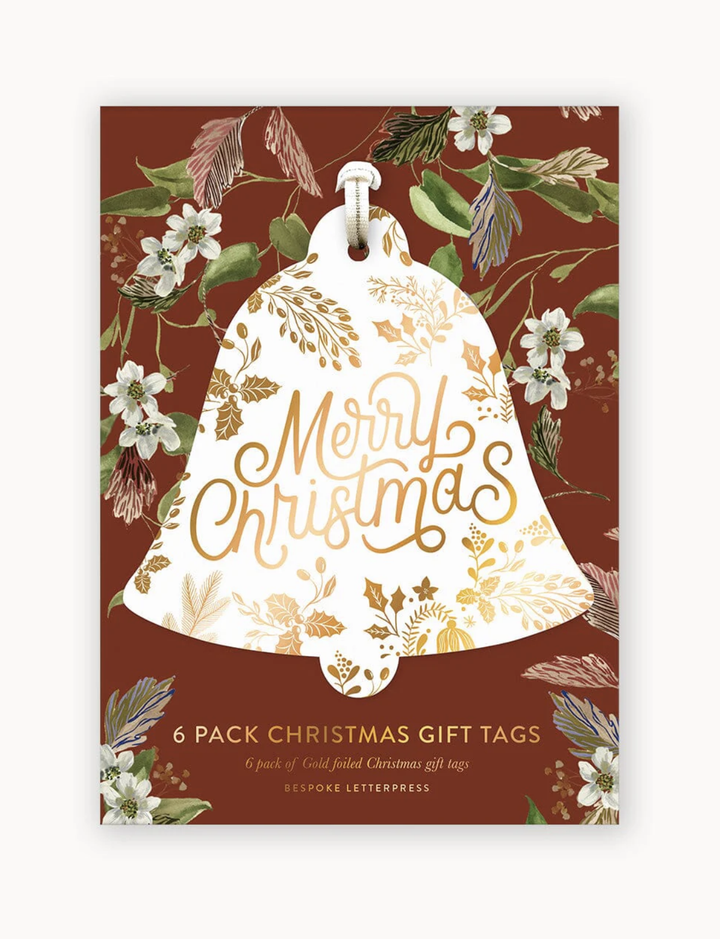 Bespoke Gift Tag Pack - Merry Christmas Bell