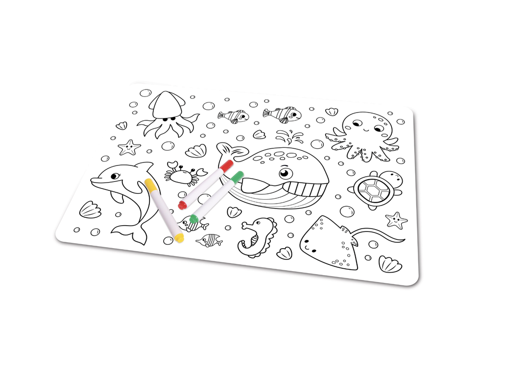 Colour In Placemat - Sealife