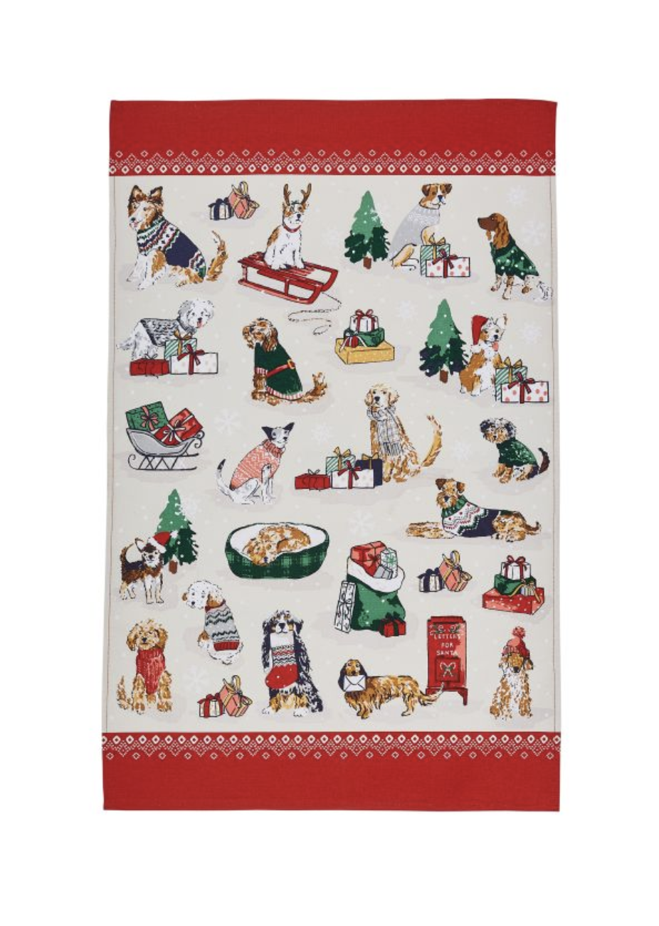 Cotton Tea Towel - Merry Mutts