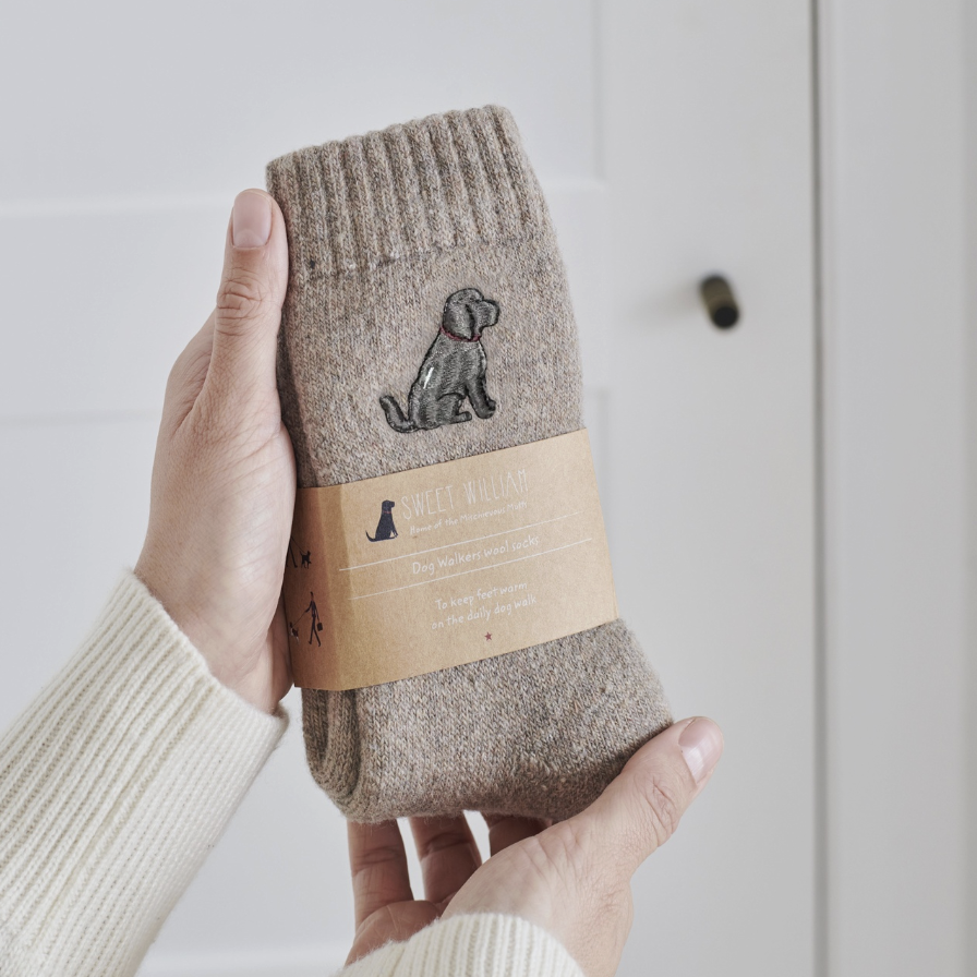 Sweet William Wool Socks - Chocolate Cockapoo