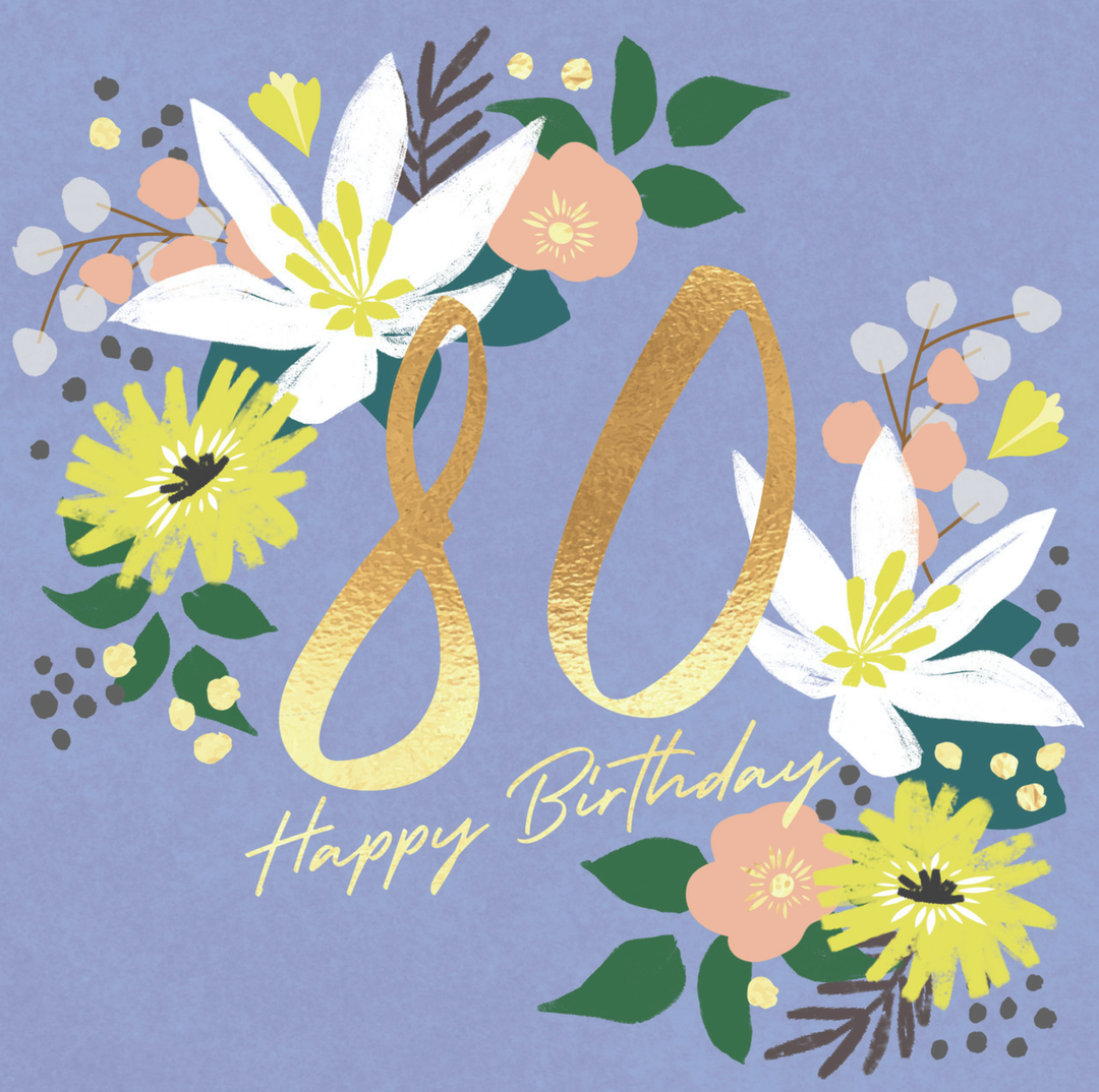 Aurora Card - 80th birthday