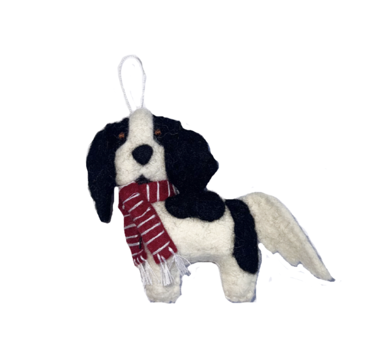 Felt Christmas Decoration - King Charles Cav -blk