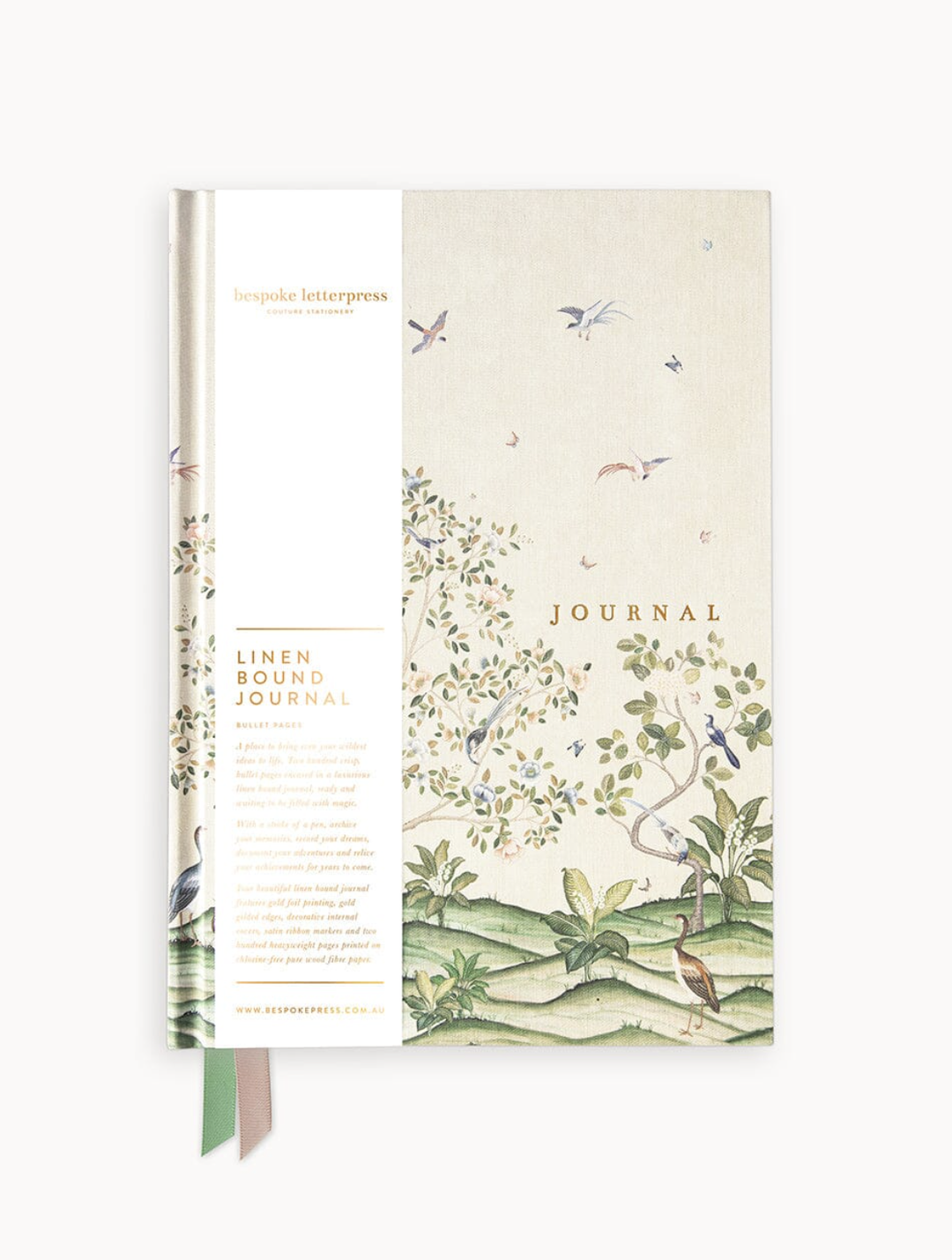 Bespoke Linen Bound Journal - Spring Landscape ( Bullet Journal)