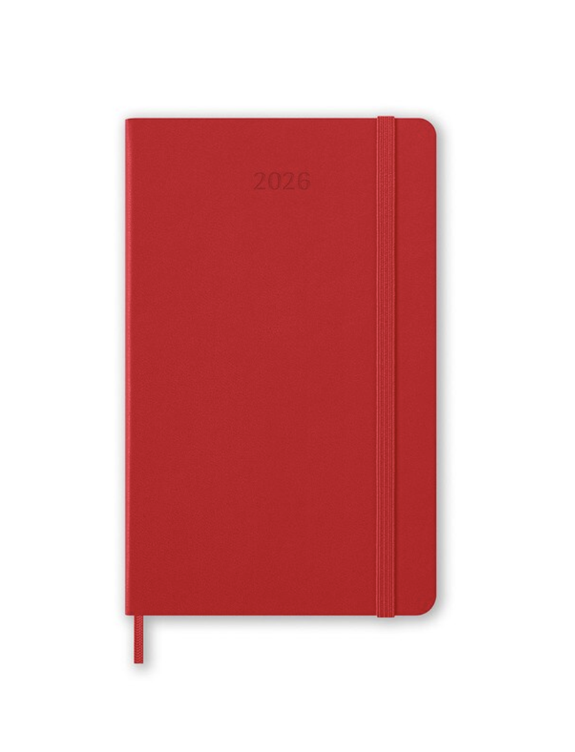 Moleskine 2026 Weekly, Large, Hard Cover Diary - Scarlet Red