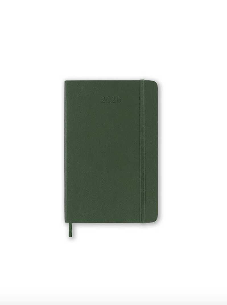 Moleskine 2026 Weekly, Pocket, Soft Cover Diary - Myrtle Green