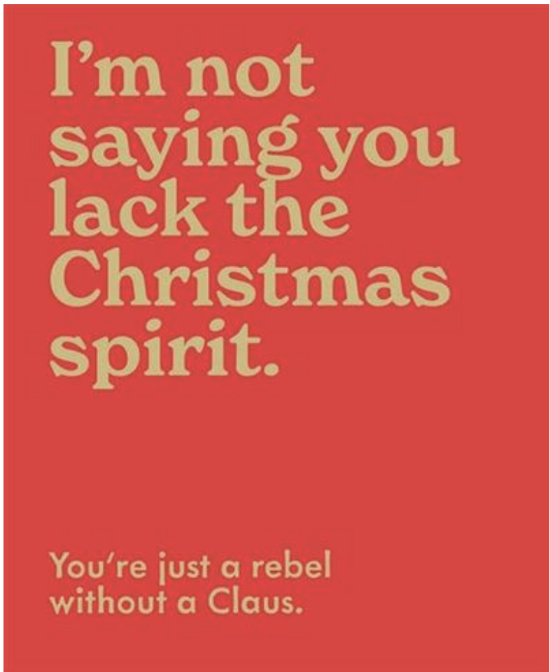 Mint Publishing Card - Rebel Without a Claus