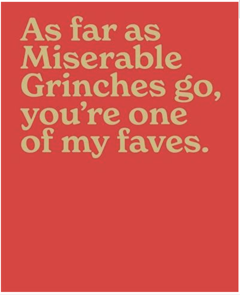 Mint Publishing Card - Miserable Grinch