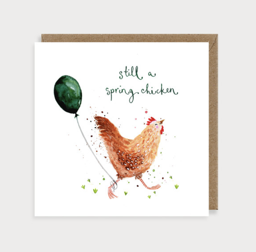Furry Friends Card - Still A Spring Chicken